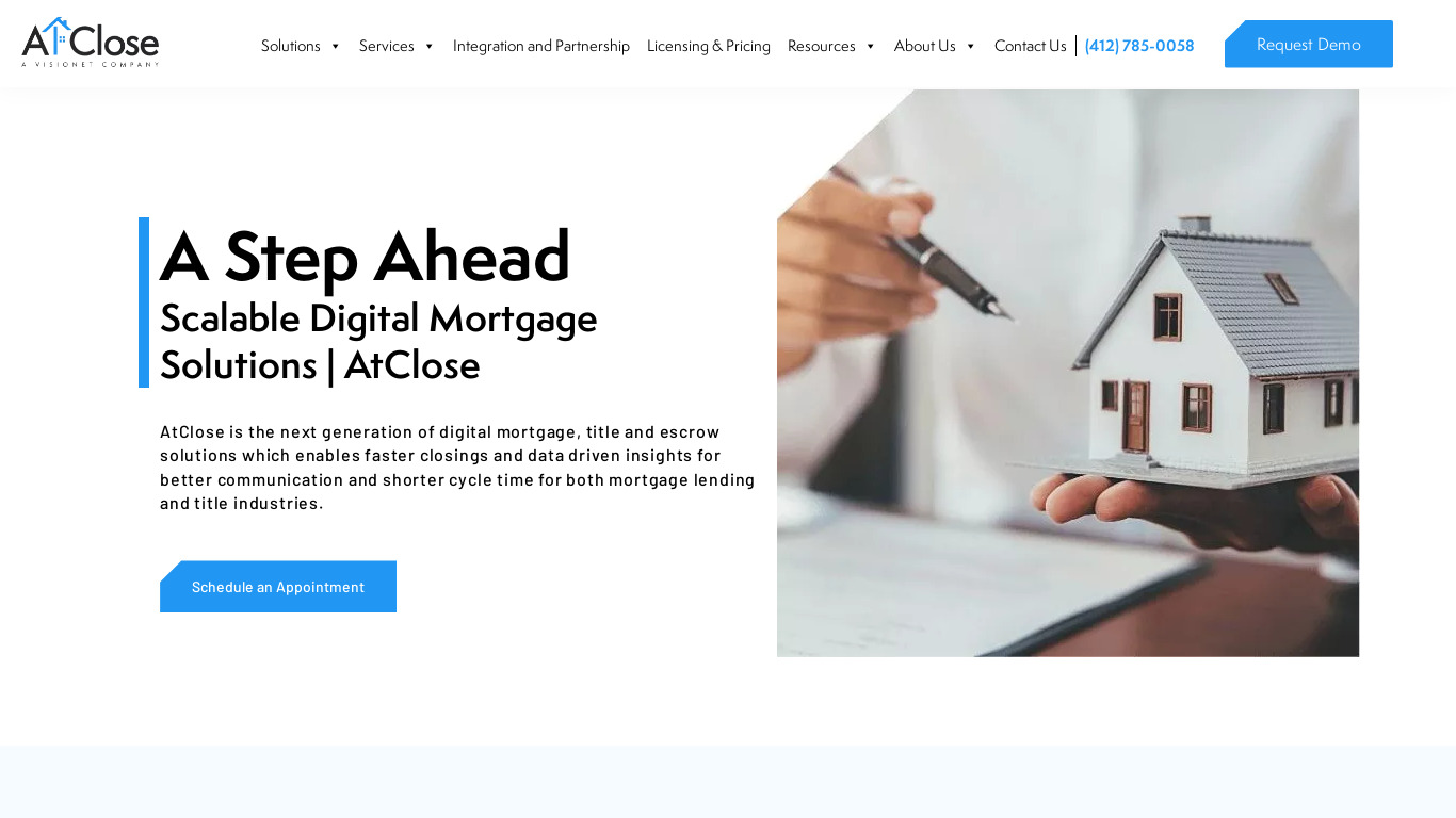 AtClose Landing page