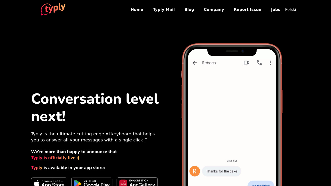 Typly Landing page