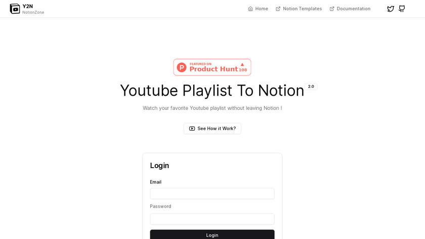 Youtube Playlist To Notion Landing Page