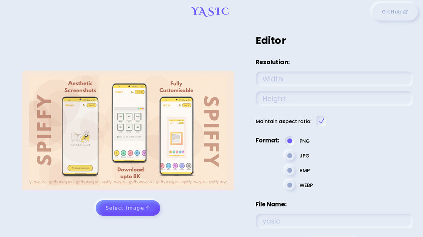 YASIC Landing Page