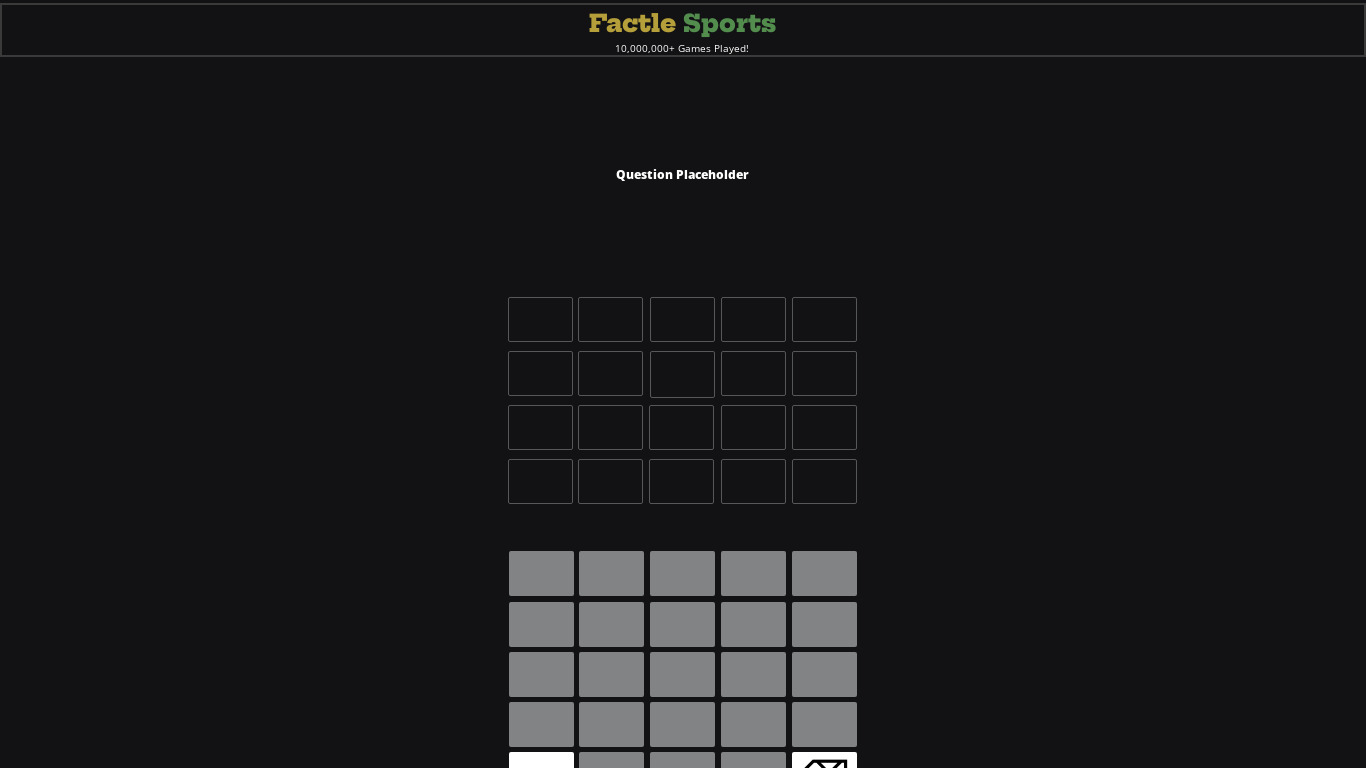 Factle Sports Landing page