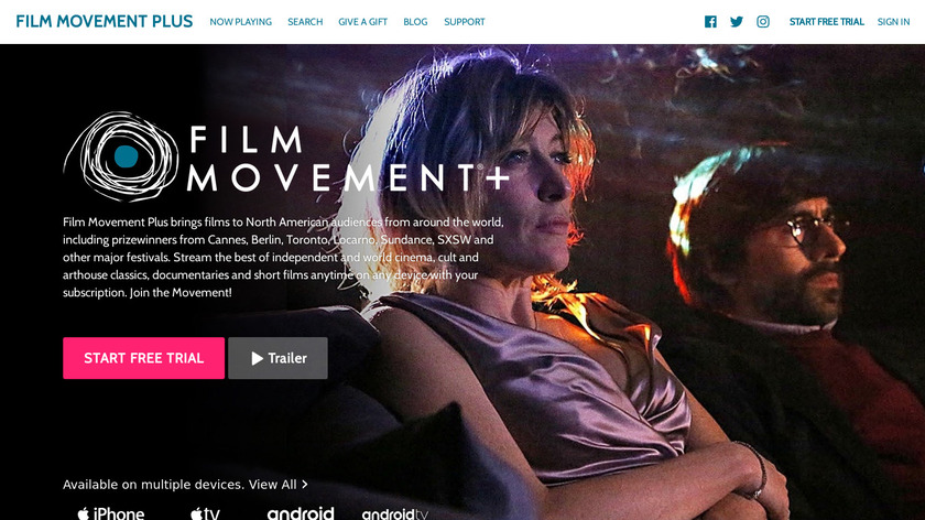 Film Movement Plus Landing Page