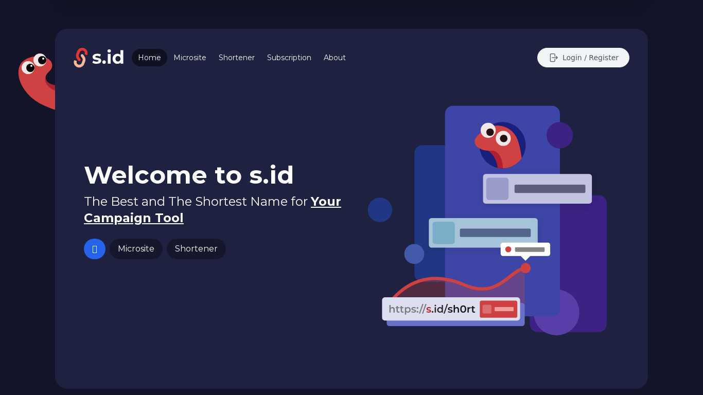S.id Landing page