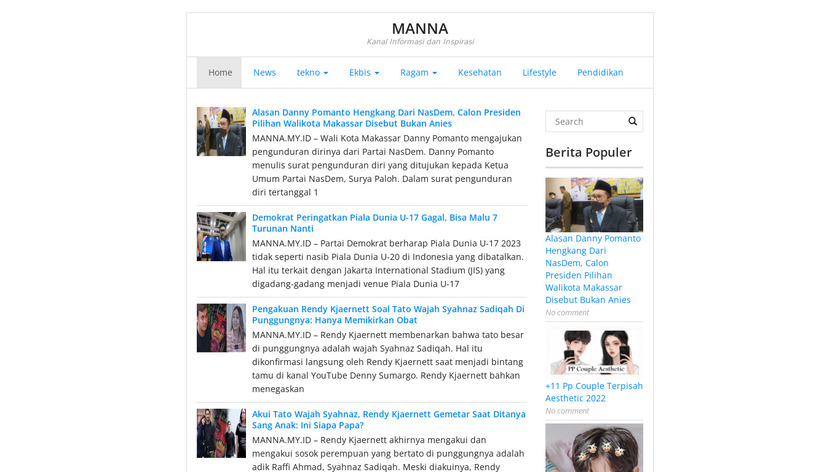 News and Opinion Landing Page