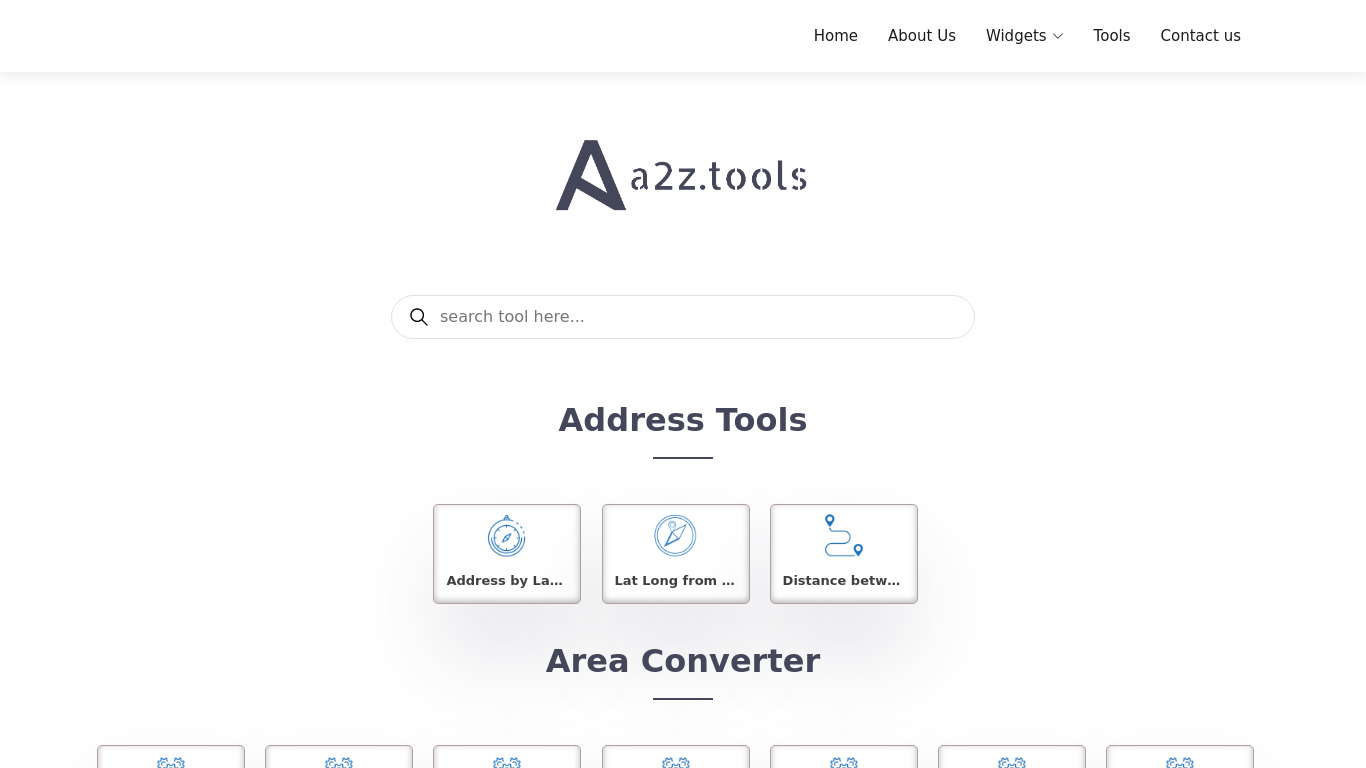 a2ztools Landing page
