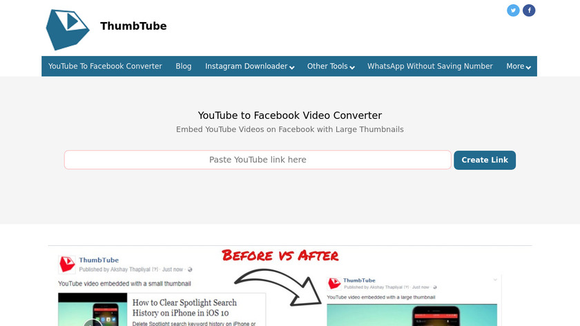 ThumbTube Landing Page