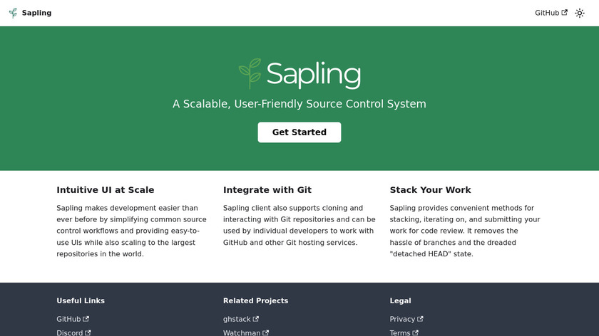 Sapling SCM Landing Page