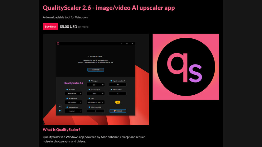 QualityScaler Landing Page