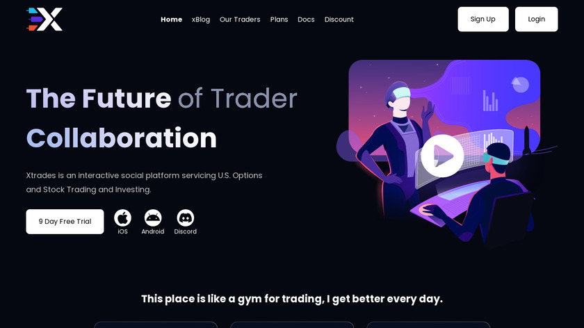 Xtrades Landing Page