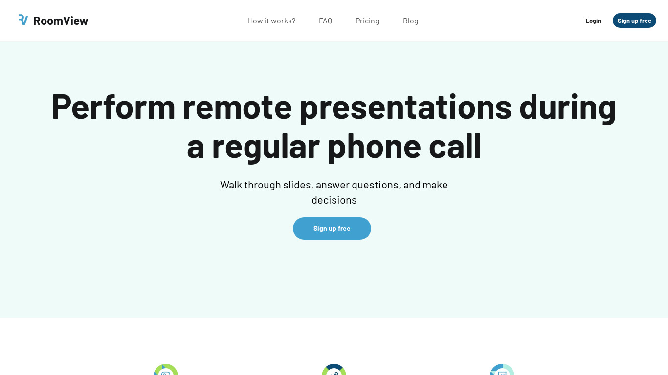 RoomView Landing page