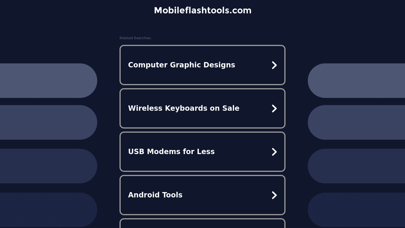 Mobile FlashTools.com Landing page
