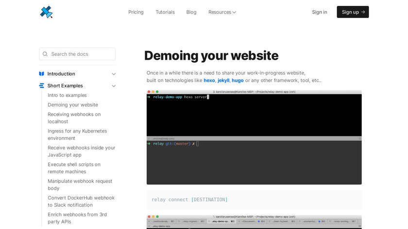 webhookrelay.com Webhook Relay tunnels Landing Page