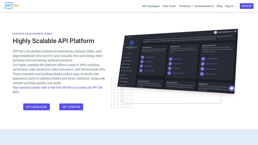 APITier Landing Page