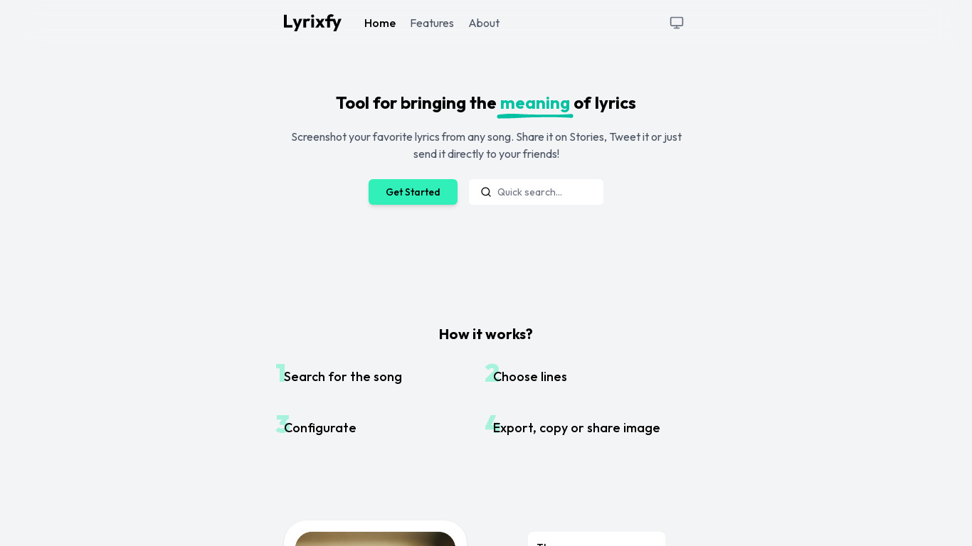 Lyrixfy Landing page