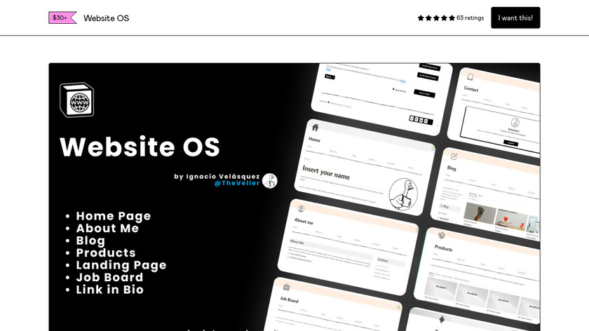 Website OS Landing Page