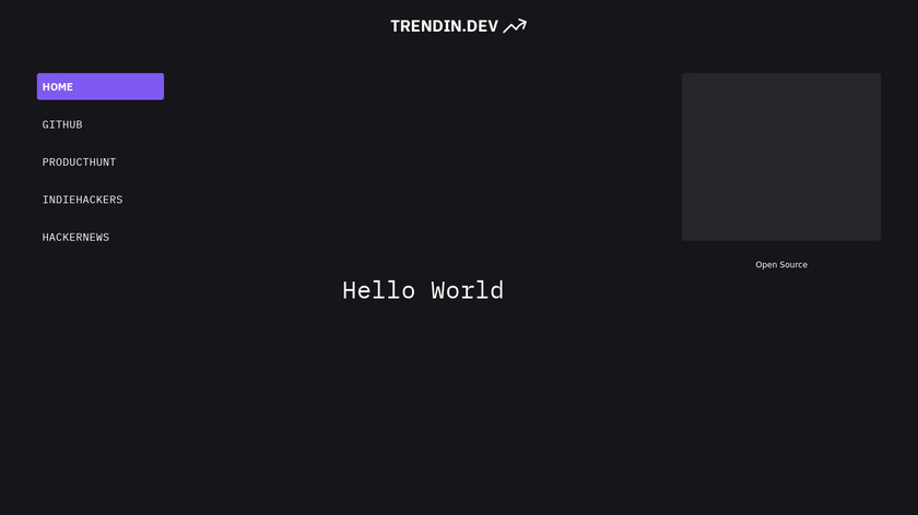 trendin.dev Landing Page
