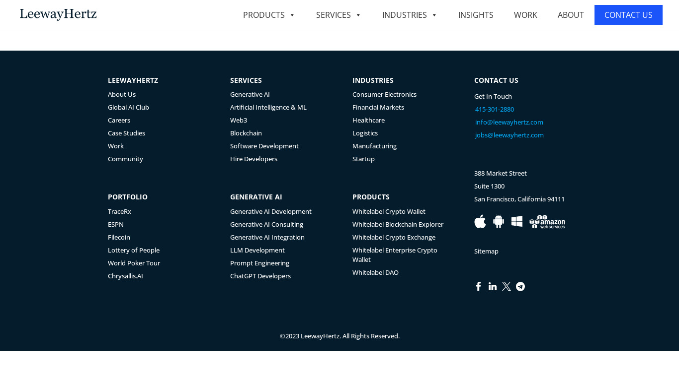 Web3 game development company Landing page