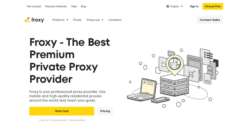 Froxy Landing Page