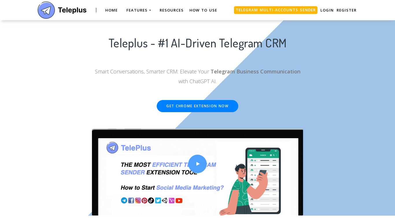 Teleplus.io Landing page
