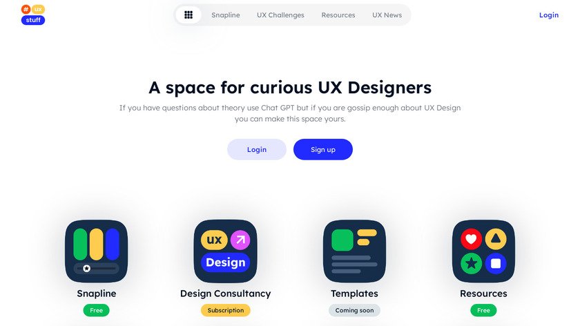 UXstuff Landing Page