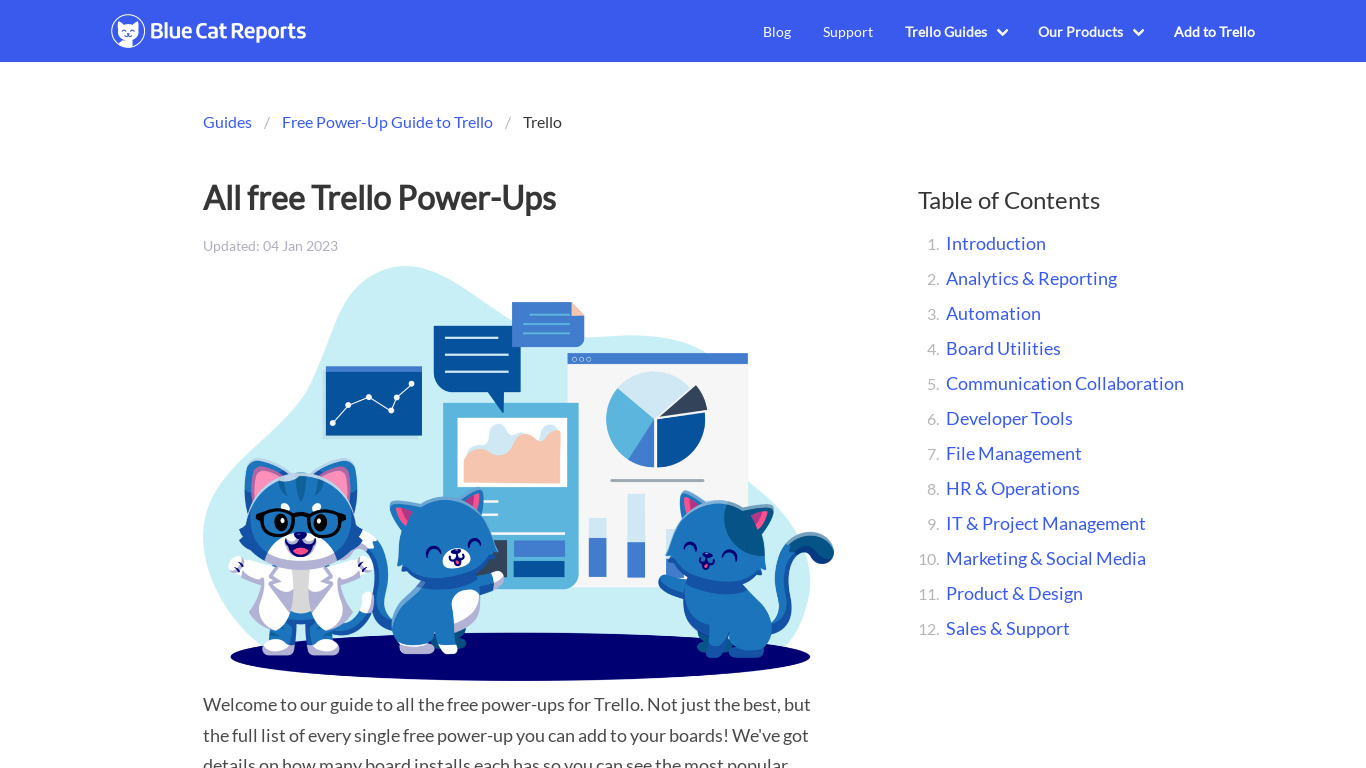 Trello FREE power-ups directory Landing page
