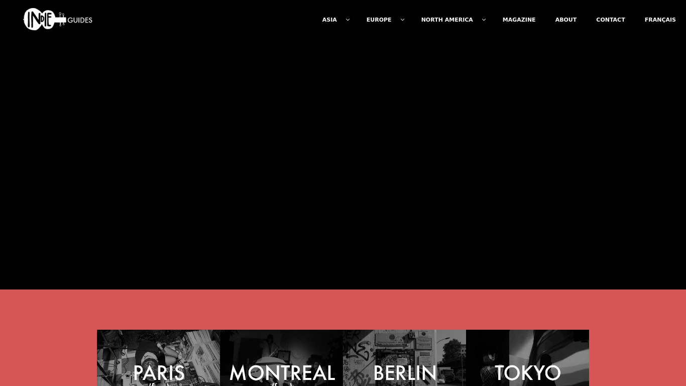 Indie Guides Landing page