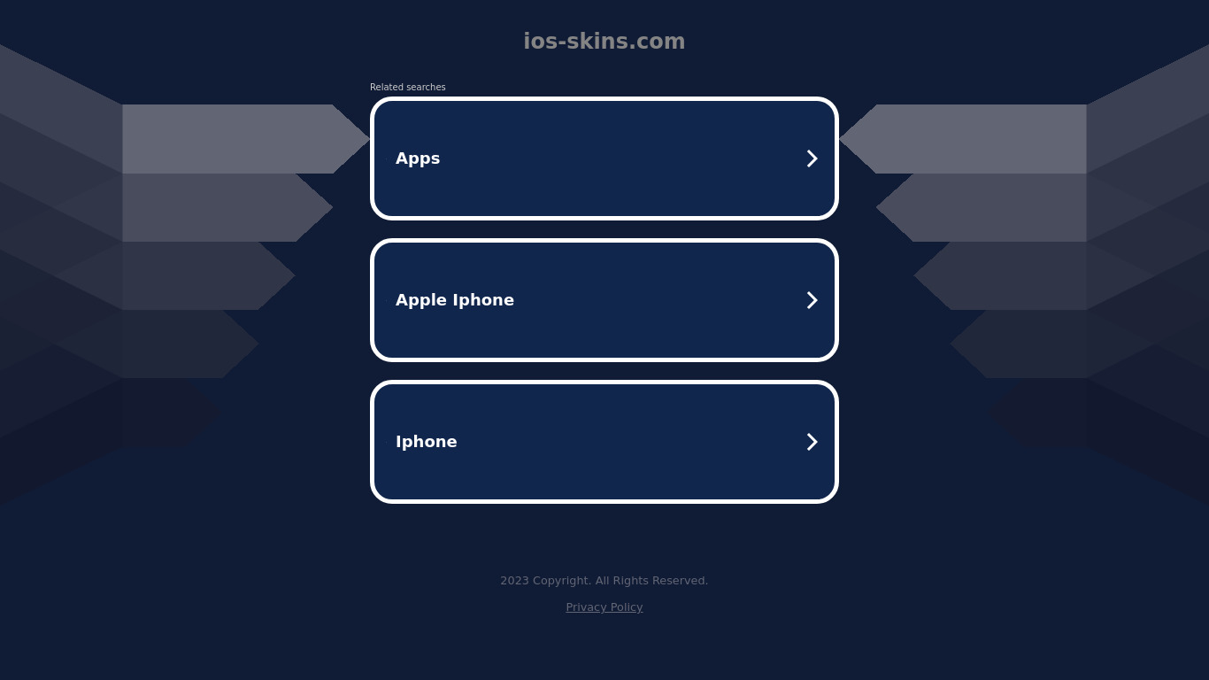 iOS Skins Landing page