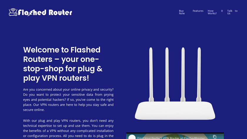 PreFlashed VPN Router Landing Page