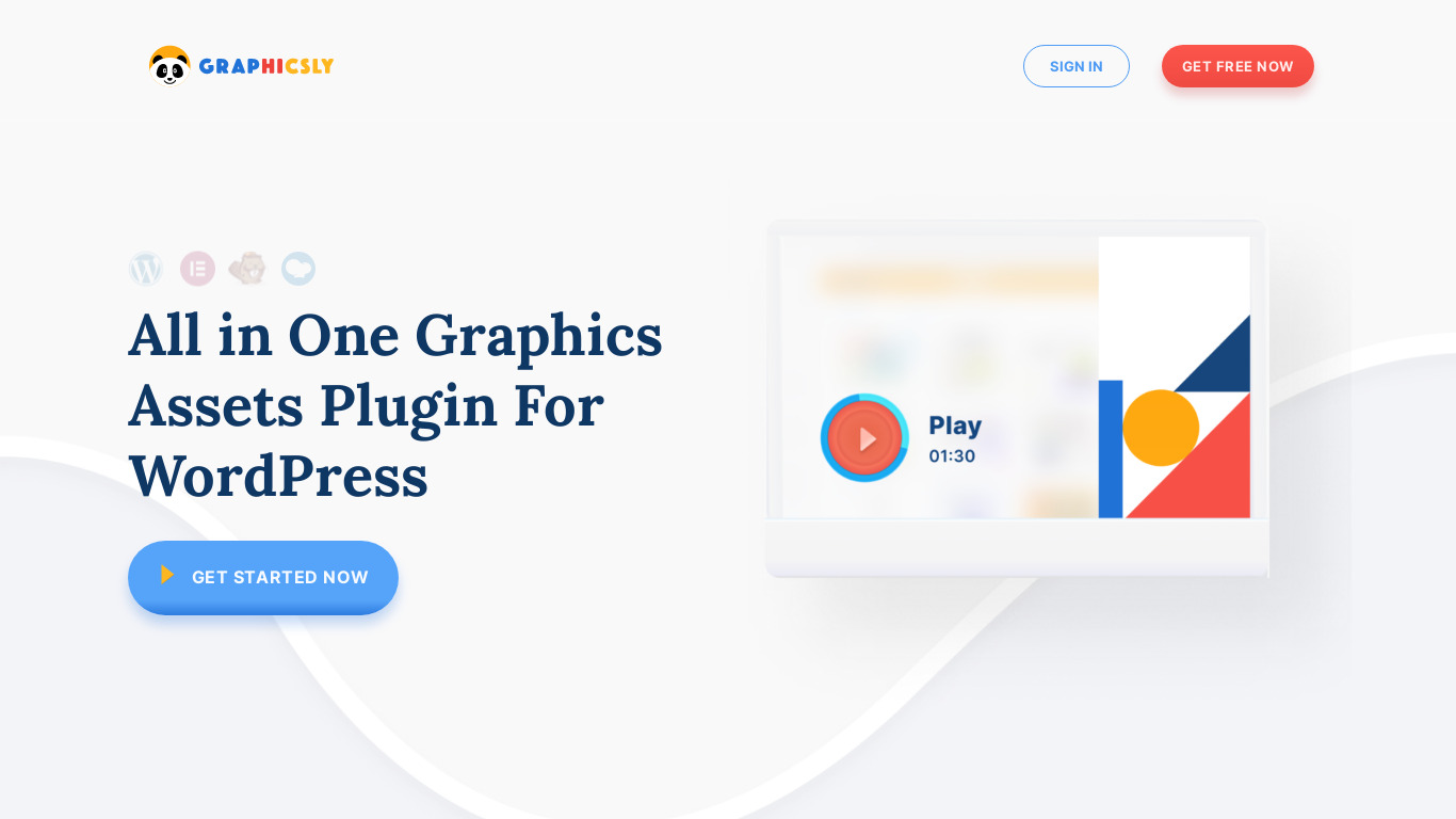Graphicsly Pro Landing page