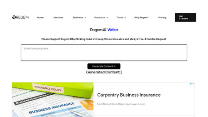 Regem AI Content Writer screenshot