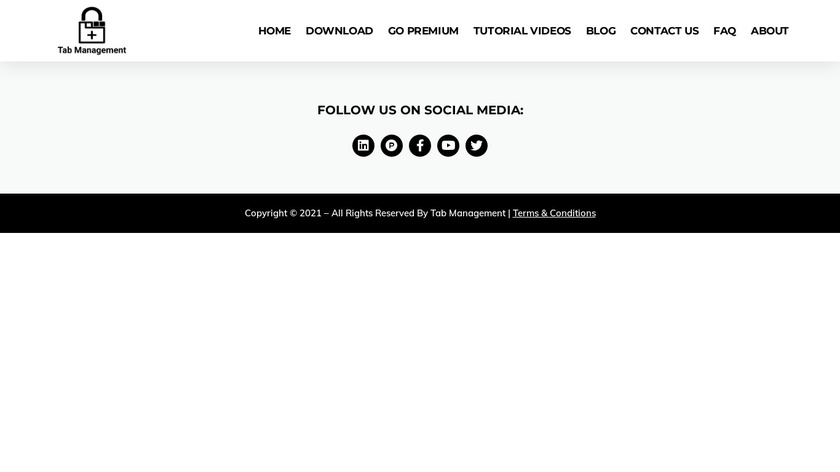 Tab Management Landing Page