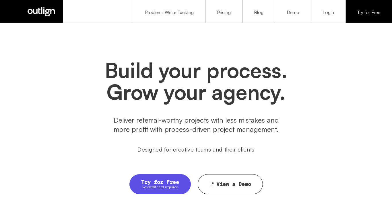Outlign Landing page