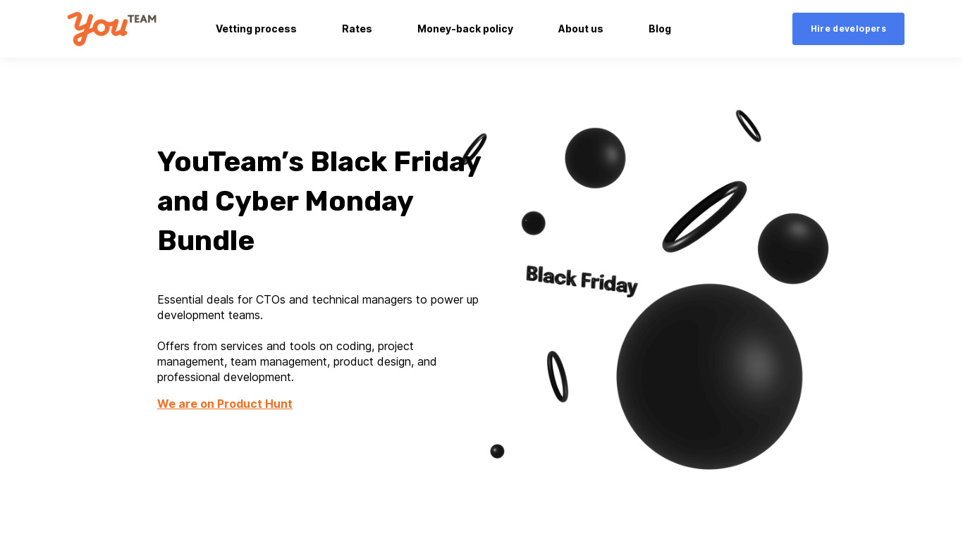 Black Friday Tech Bundle Landing page