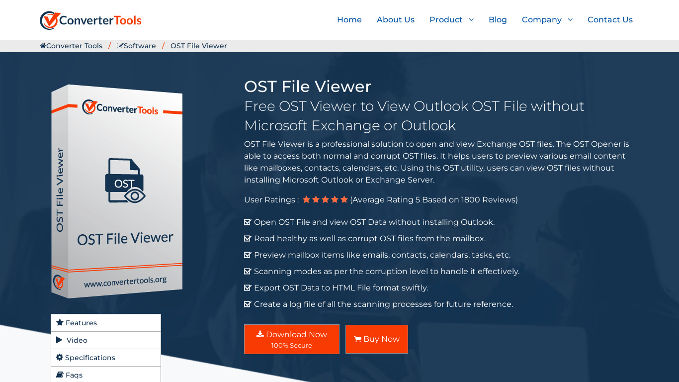 OST File Viewer Landing page