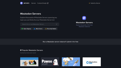 Mastodon Server List image
