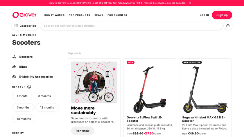 Grover Go Landing Page