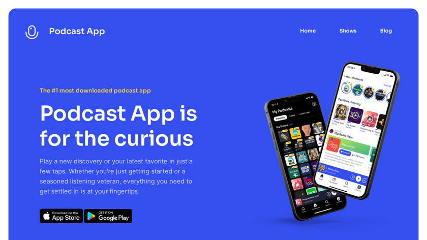 The Podcast App Landing Page