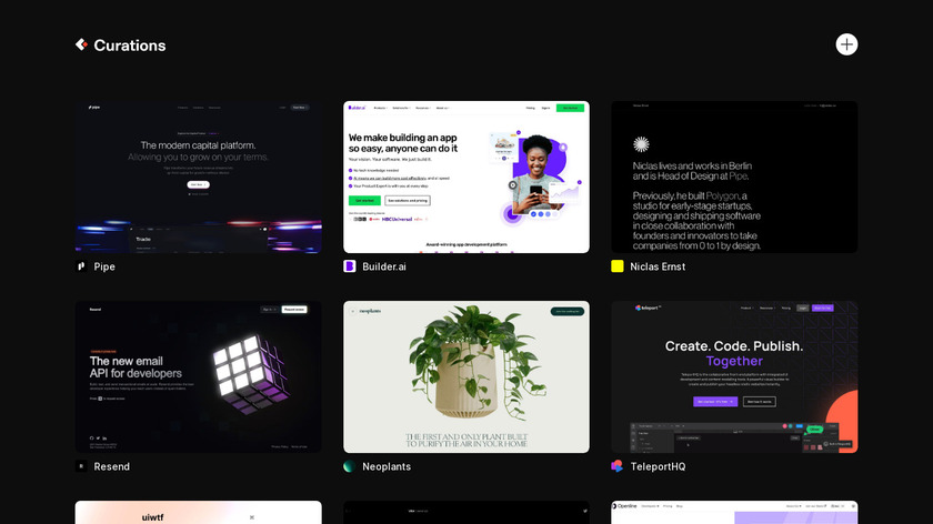 Curations Landing Page