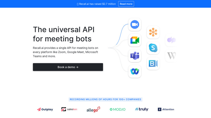 Recall.ai Landing Page