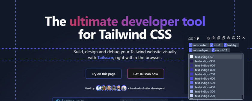 Tailscan for Tailwind CSS Landing Page