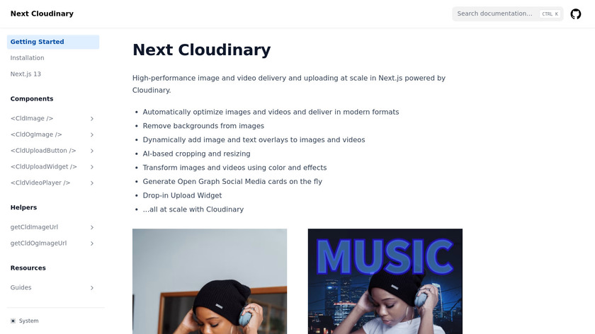 Next Cloudinary Landing Page