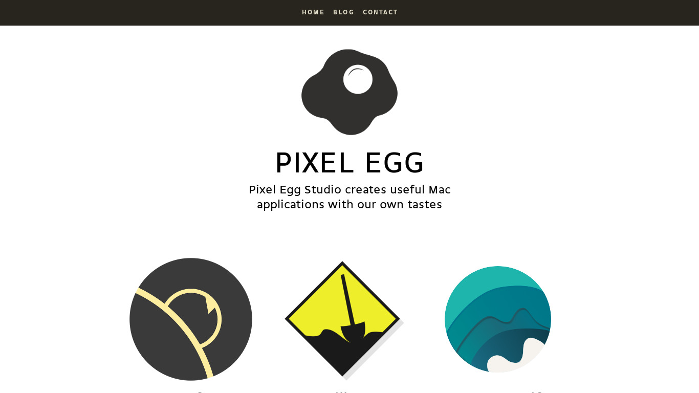 Pixel Egg Studio Landing page