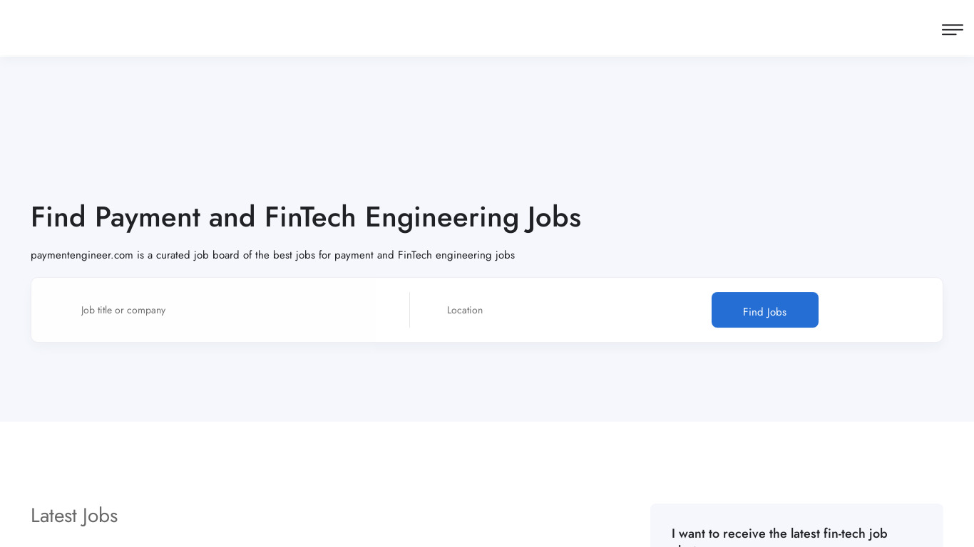 PaymentEngineer.com Landing page