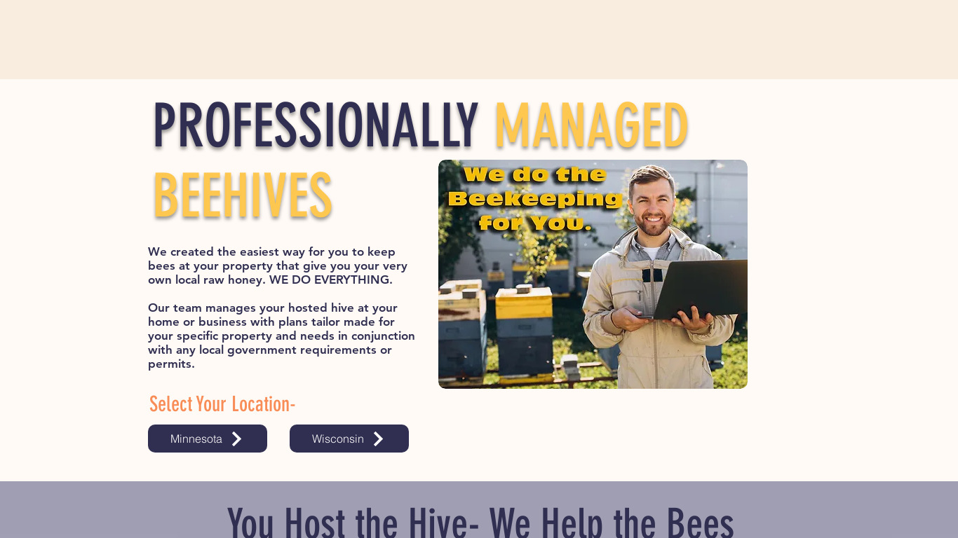 Host a Beehive Landing page