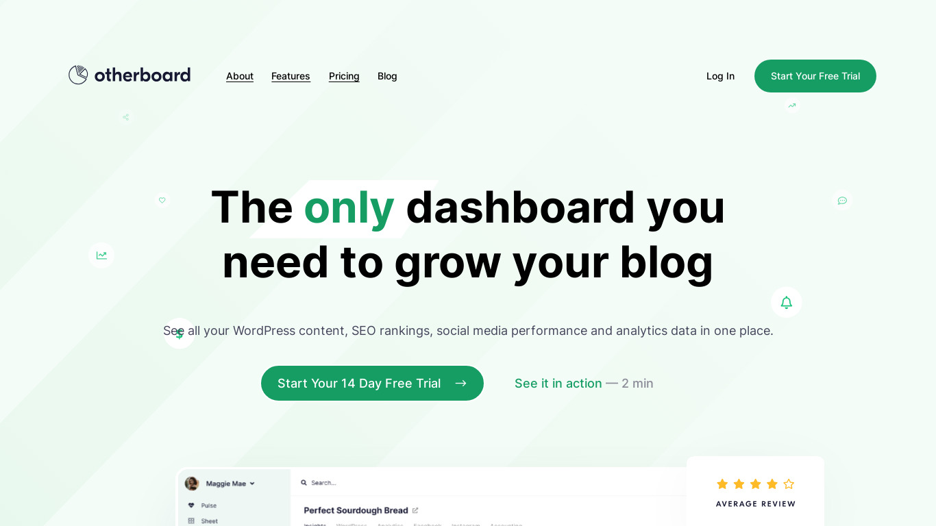 Otherboard Landing page
