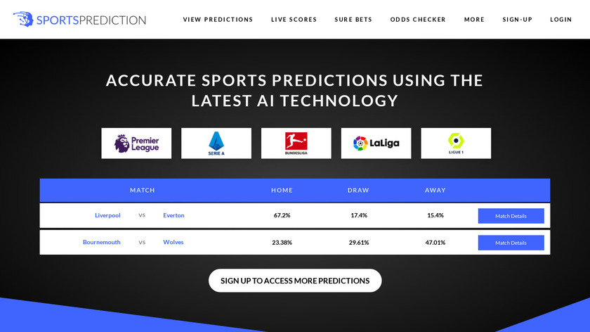 AI Sports Prediction Landing Page