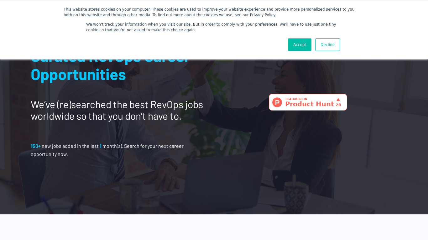 RevOpsCareers.com Landing page