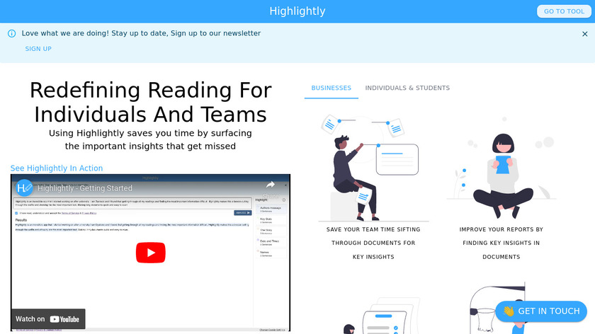 Highlightly Landing Page