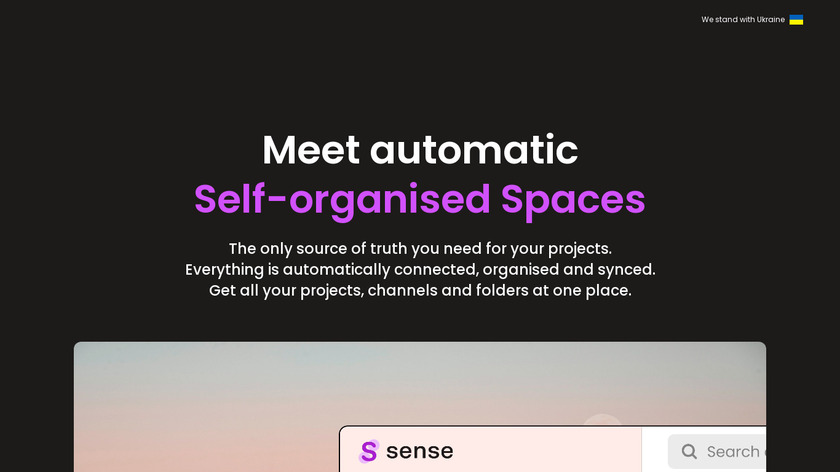 Self-organised Spaces by Sense Landing Page