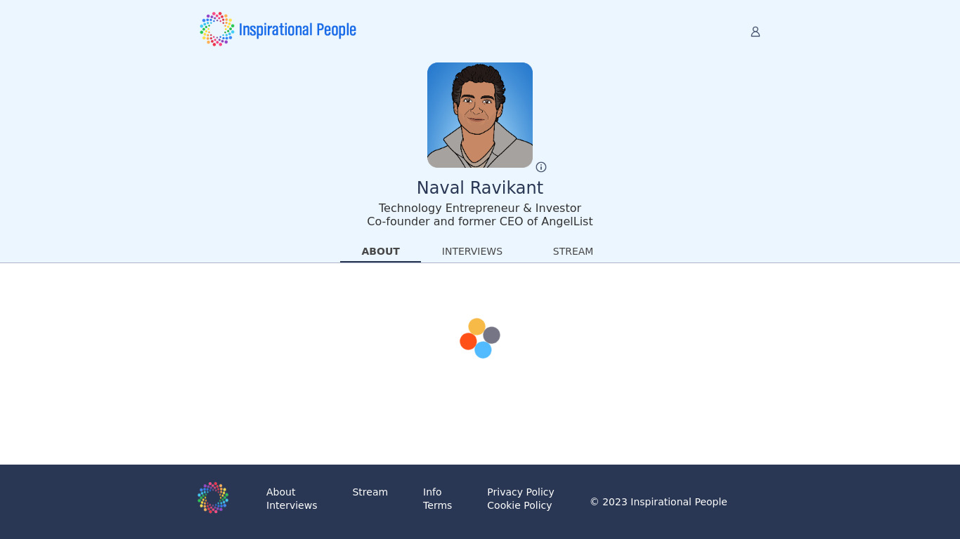 Naval Ravikant by Inspirational People Landing page